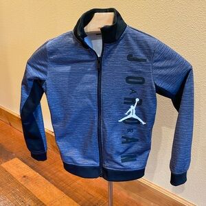 Gray and black Air Jordan Zip-Up Jacket, Childs XS, size 4